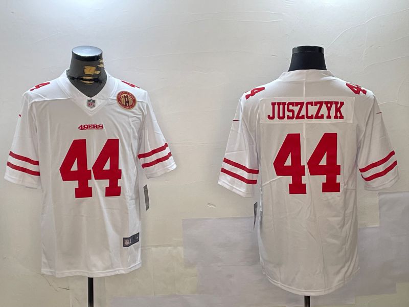 Men San Francisco 49ers 44 Juszczyk White Second generation 2024 Nike Limited NFL Jersey style 4